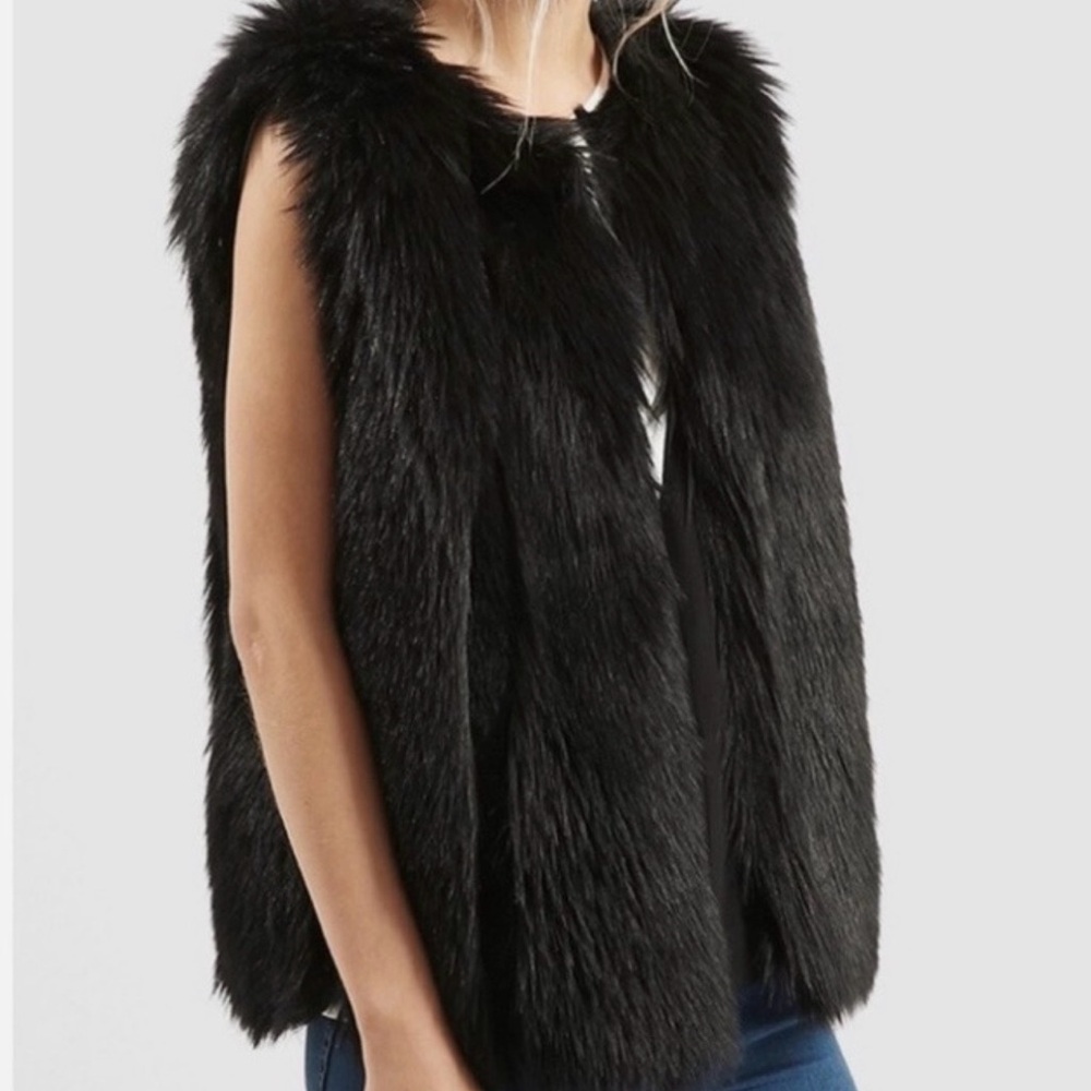 Topshop faux fur vest